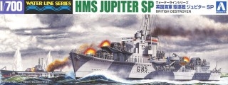 HMS Jupiter British Destroyer 1700 Plastic Model Kit