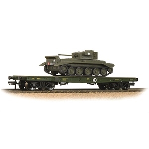 Warflat Bogie Flat Wagon WD Bronze Green with Tank
