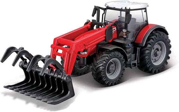 10cm Massey Ferguson 8740S Tractor with Front Loader with Grabber
