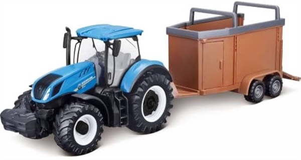 10cm New Holland T7.315 Tractor with Horse Box