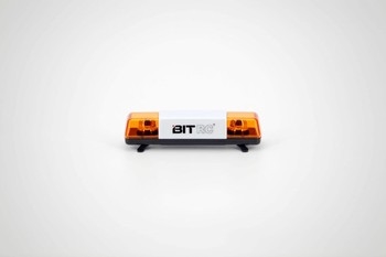 Narrow orange roof bar with 2 rotating LEDs