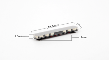 Wide orange roof bar with flashing LEDs Clear cover