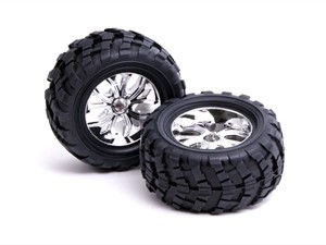 Wheel And Tyre Chrome (Pair)