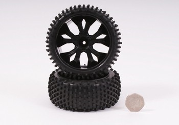 BSD Racing Wheel And Tyre Black Front (Pair)