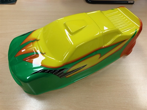 Onslaught Bodyshell Pre Painted Yellow/Green