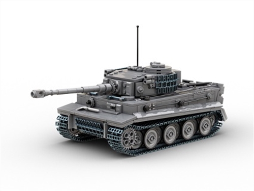 Tiger I (Grey) (1157 Bricks)