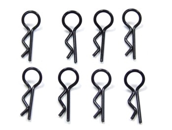 Black Body Clips for 1/10 Cars (Pack of 8)