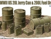 WWII US 20 Litre Jerry Cans and 200 Litre Fuel Drums