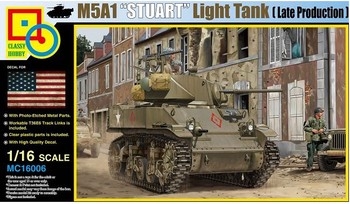 WWII American M5A1 Stuart Light Tank (Late Production)