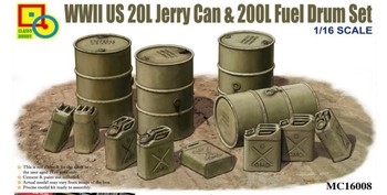 WWII US 20 Litre Jerry Cans and 200 Litre Fuel Drums
