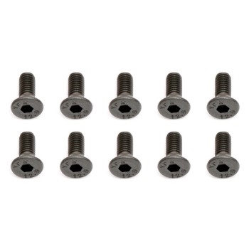 Team Associated M3 X 8 Flat Head Hex Screw (10)