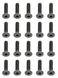 Team Associated M3 X 12 Flat Head Hex Screws