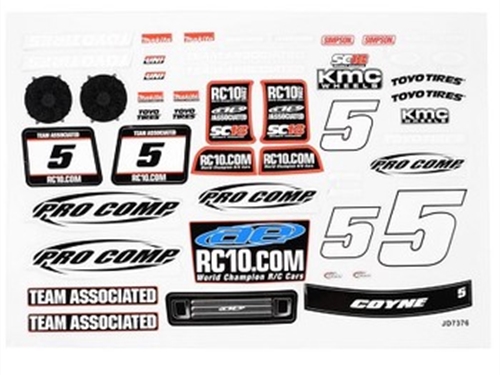 Team Associated Sc18 Pro Comp Decals