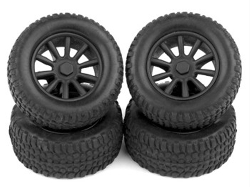 ASSOCIATED SC28 WHEELS & TYRES MOUNTED (F/R)
