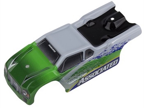 ASSOCIATED TR28 BODY WHITE/ GREEN