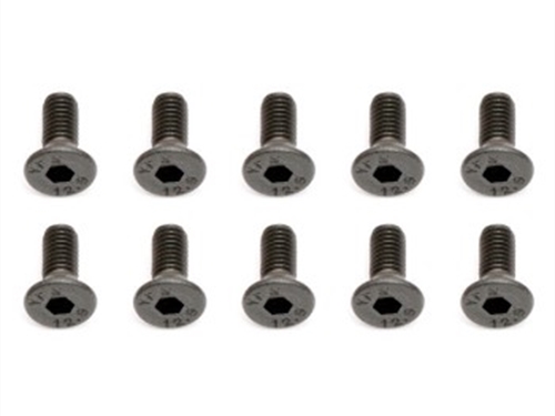Team Associated M3 X 8 Flat Head Hex Screw (10)