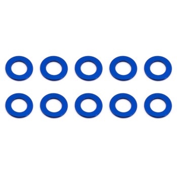 ASSOCIATED BALLSTUD WASHERS 5.5 x 0.5mm BLUE ALUMINIUM x10