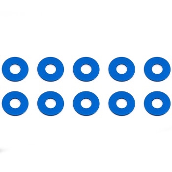ASSOCIATED BLUE ALUMINUM BULKHEAD WASHERS 7.8 x 0.5MM (10)