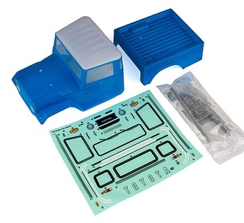 ASSOCIATED CR12 TOYOTA FJ45 BODYSHELL W/ACCESSORIES (BLUE)