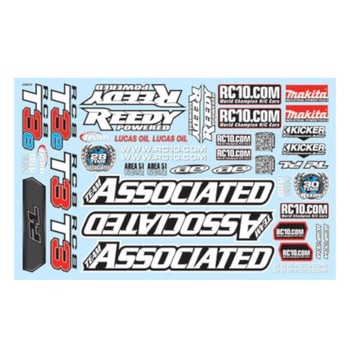 TEAM ASSOCIATED RC8T3/T3e DECAL SHEET