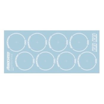 ASSOCIATED RC10F6 TYRE DECALS WHITE