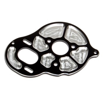 ASSOCIATED FACTORY TEAM FRONT MOTOR PLATE - BLACK (3 GEAR)