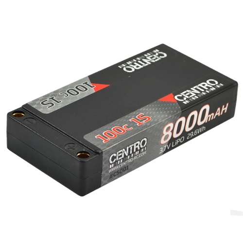 CENTRO 1S 8000MAH 3.7V 100C HARDCASE LIPO BATTERY