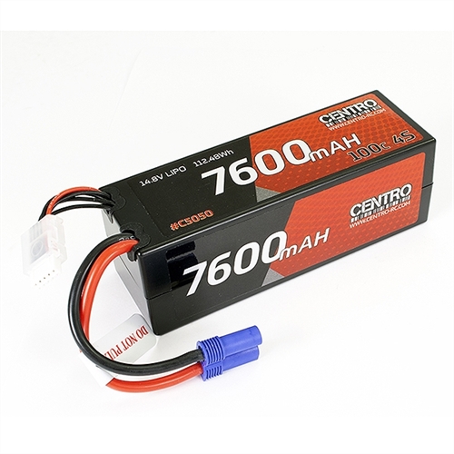 CENTRO 4S 7600MAH 148V 100C HARDCASE LIPO BATTERY EC5