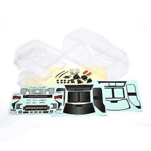 CEN RACING FORD F-450 SD COMPLETE BOD Y SET W/ LIGHT BUCKET ( CLEAR)