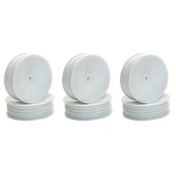 CENTRO 1/10 DISHED BUGGY FRONT 2WD WHEEL WHITE - 3 PAIRS