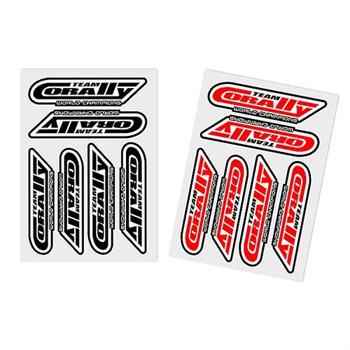 CORALLY SPONSOR STICKER SHEET CORALLY PRECUT 105X75MM 2 PCS