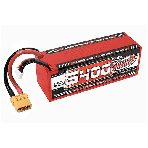 CORALLY SPORT RACING 50C LIPO BATTERY 5400MAH 148V STICK 4S HARDWIRE XT90