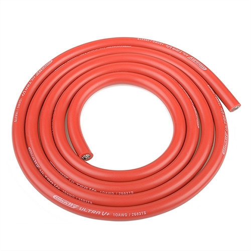 CORALLY ULTRA V+ SILICONE WIRE SUPER FLEXIBLE RED 10AWG 2683/0.05 STRANDS OD 5.5MM 1M