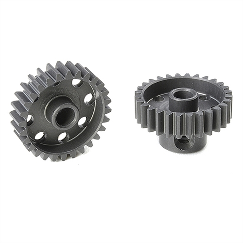 CORALLY 48 DP PINION SHORT HARD ANODISED AL7075 28 TEETH SHAFT DIA. 3.17MM