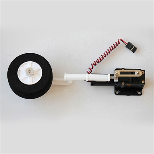 DYNAM P61 BLACK WIDOW NOSE RETRACT STRUT AND WHEEL SET