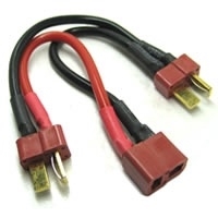 Etronix Deans 2S Battery Harness For 2 Packs In Series 14Awg Silicone Wire