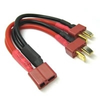 Etronix Deans 2S Battery Harness For 2 Packs In Parallel 14Awg Silicone Wire