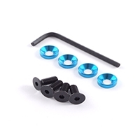 Fastrax M5 Engine Mounts w/F.H.Screws Blue