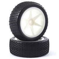 Fastrax 1/10th Mounted Buggy Tyres Lp 'Block' Front