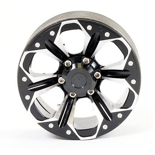 FASTRAX ALUMINUM BEADLOCK KYLO 1.9" WHEELS - BLACK (2PC)