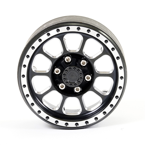FASTRAX ALUMINUM BEADLOCK TEN 1.9" WHEELS - BLACK (2PC)