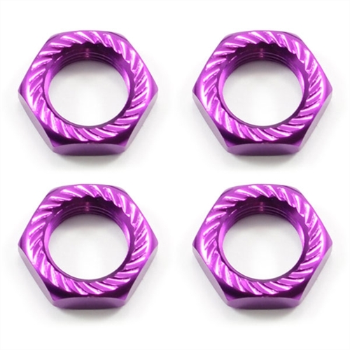 Fastrax 17mm X 1.0 Purple Serrated Wheel Nuts (4Pcs)