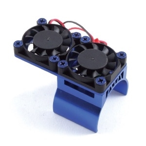 Fastrax Blue Aluminium Twin Fan Motor Heatsink Unit