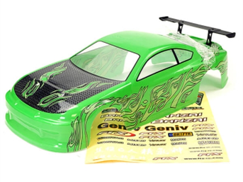 FTX BANZAI PRE-PAINTED BODY SHELL WITH DECALS & WING - GREEN

