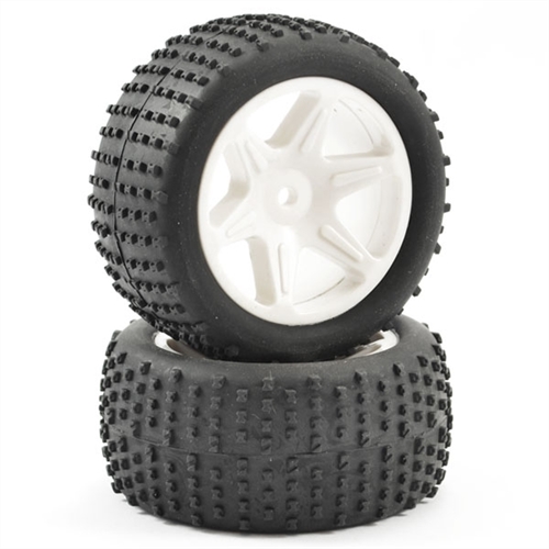 FTX COMET BUGGY REAR MOUNTED TYRE & WHEEL WHITE
