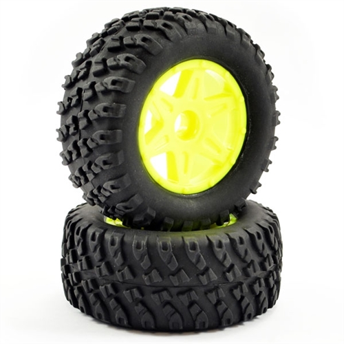 FTX COMET DESERT BUGGY FRONT MOUNTED TYRE & WHEEL YELLOW
