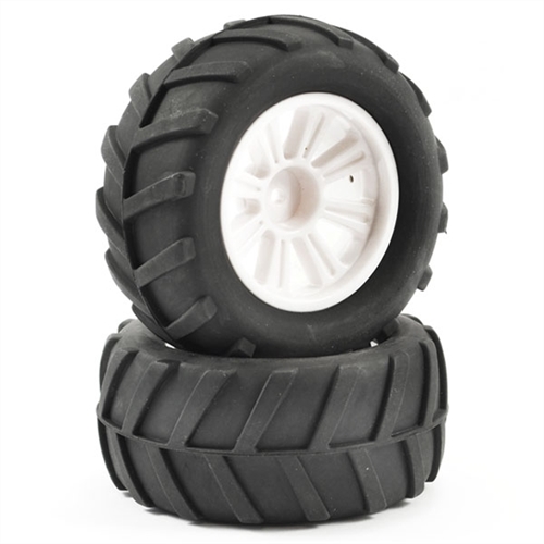 FTX COMET MONSTER REAR MOUNTED TYRE & WHEEL WHITE
