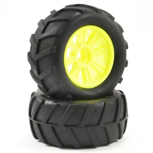 FTX COMET MONSTER FRONT MOUNTED TYRE & WHEEL YELLOW
