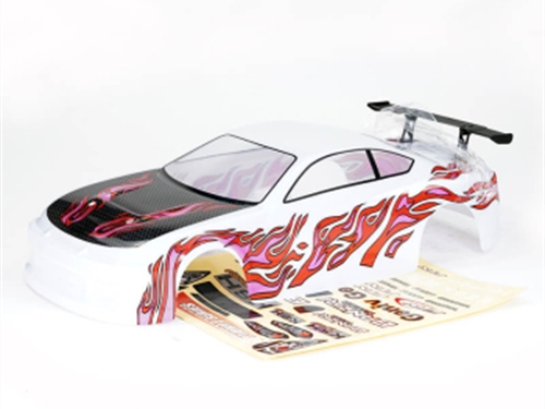 FTX BANZAI PRE-PAINTED BODY SHELL W/DECALS & WING - WHITE
