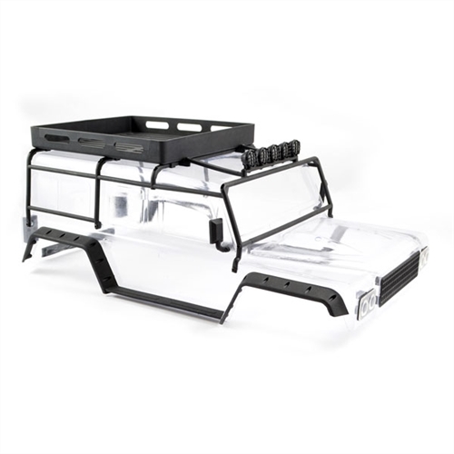 FTX KANYON CLEAR BODY W/ROLL CAGE, SPOTLIGHTS & TRAY
